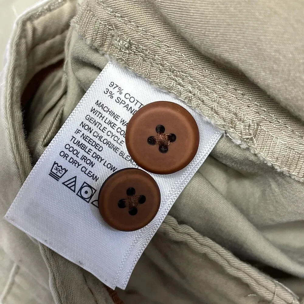 Tommy Bahama Men Flat Front Chino Shorts Size 36 Cotton Blend Beige M251 -3
